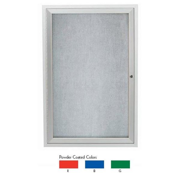 Aarco Aarco Products ODCC3624RB 1-Door Outdoor Enclosed Bulletin Board - Blue ODCC3624RB